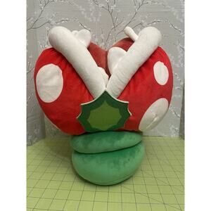 Nintendo Super Mario Club Mocchi Mocchi Tomy Mega Piranha Plant Soft Plush - WOT